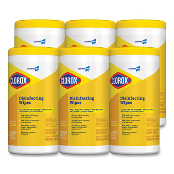 Clorox® Disinfecting Wipes, 7 X 8, Lemon Fresh, 75-canister, 6-carton freeshipping - TVN Wholesale